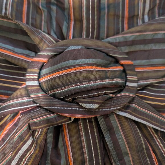 Debbie Shuchat Women's Autumn Toned Striped Blouse in Size 6 - Picture 5 of 7